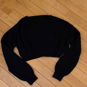 SHEIN Black V-Neck Women's Sweater